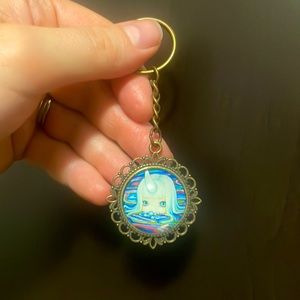 New Camilla d'Errico Pop Artist Keyring Keychain Purse Charm Iris/Bub Dual Sided